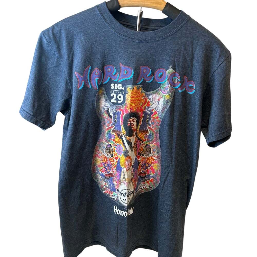 Hard Rock Cafe Signature Series 29 Jimi Henderix Gray tshirt mens sz M